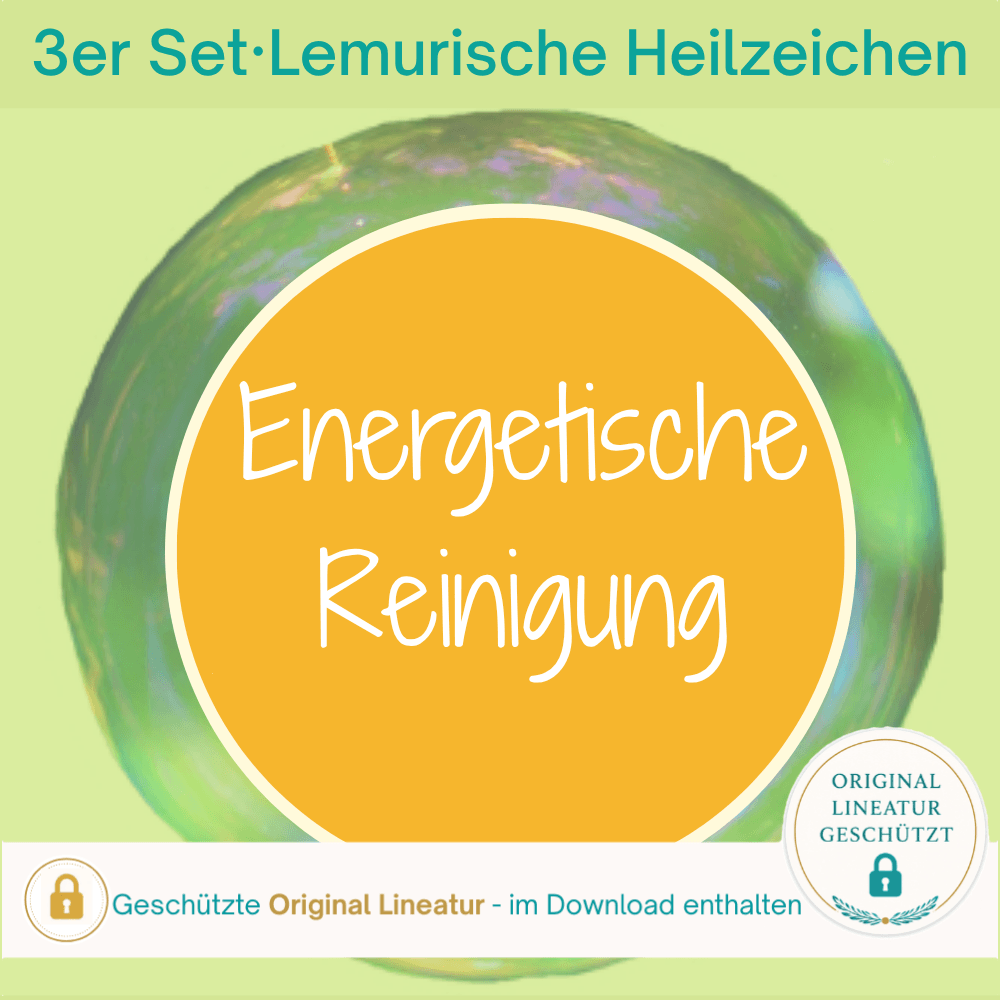 Lemurische Heilzeichen Set für energetische Reinigung mit drei Heilzeichen.